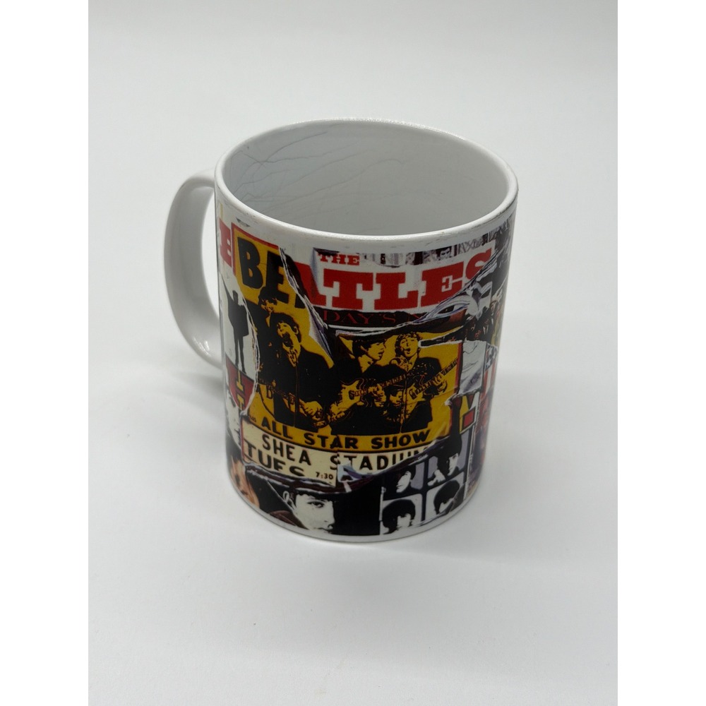 Vandor The Beatles 2005 Apple Corps‎ Collage Ceramic Coffee Mug Shea Stadium